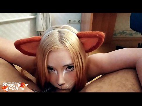 ❤️ Kitsune waxay liqaysaa dick oo afkeeda ku dhufatey Galmo ﹏